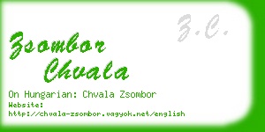 zsombor chvala business card